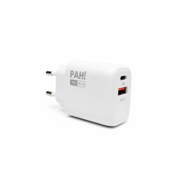Cargador doble salida USB-C Blanco